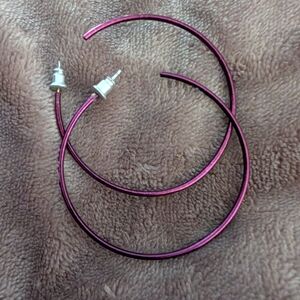 Pink Hoop Earrings
